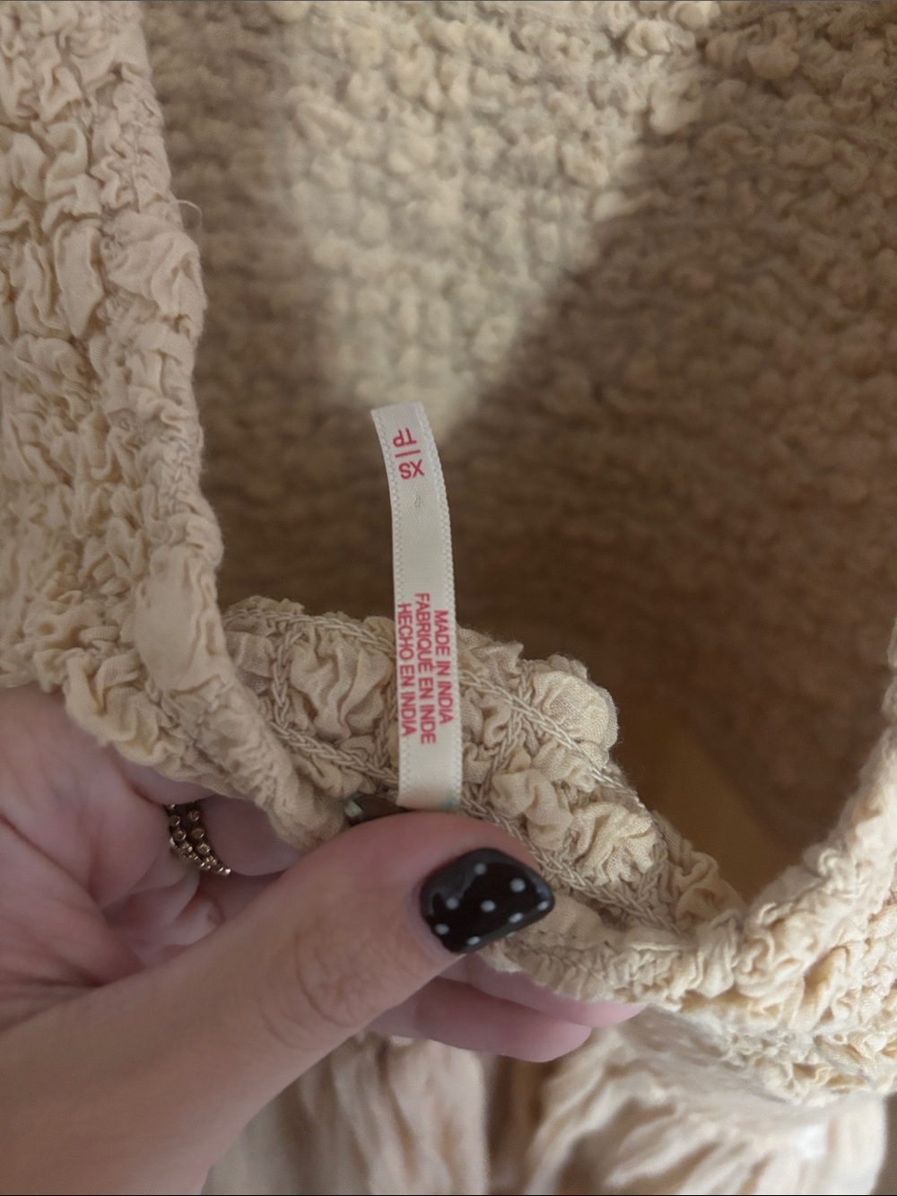 Free People Cream Textured Bodice Maxi Dress - Picture 3 of 3